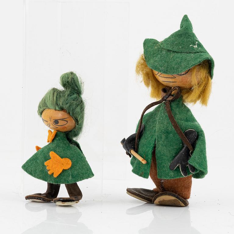 Two Moomin characters from Atelier Fauni, Finland, 1950's/60's.