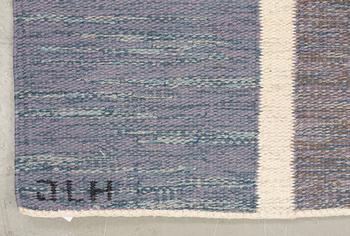 RUG. Flat weave. 222 x 165,5 cm. Signed JLH IMV.