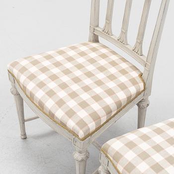 A pair of late Gustavian chairs by J. E. Höglander (master in Stockholm 1777-1813).