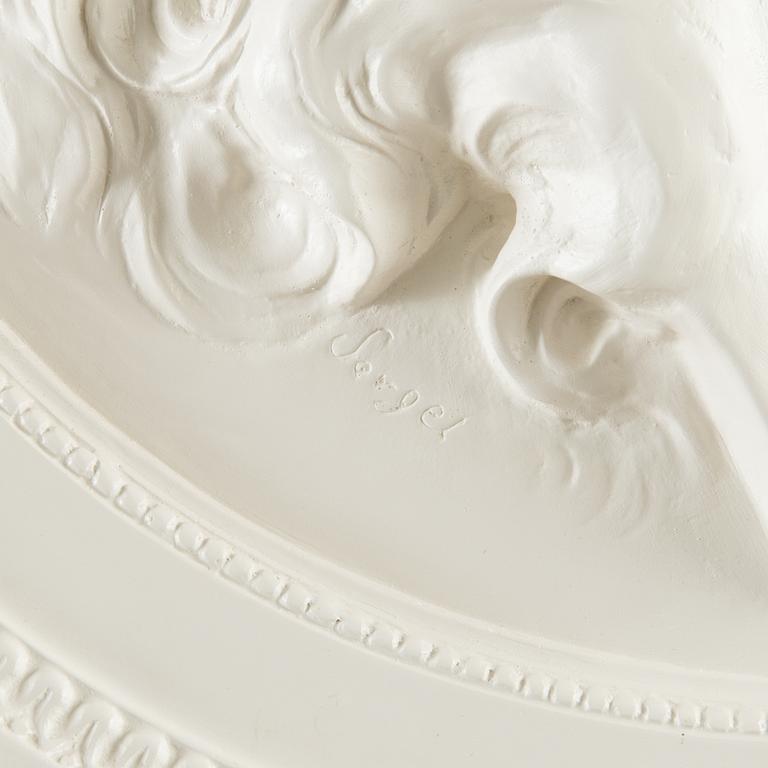 Johan Tobias Sergel, efter, porträttmedaljong, sent 1900-tal.