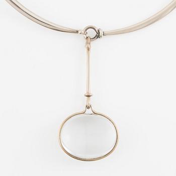 Vivianna Torun Bülow-Hübe, necklace, sterling silver and rock crystal, Georg Jensen, Denmark.