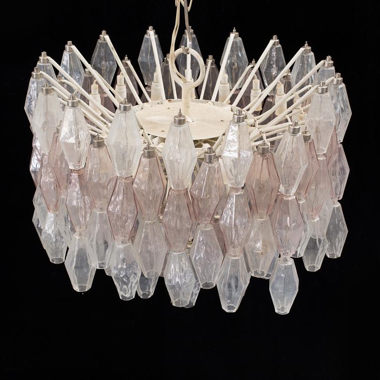 A Carlo Scarpa 'Poliedri' chandelier, Venini, Italy 1960's.