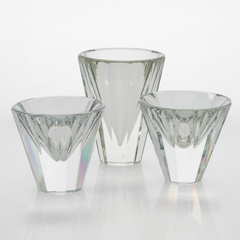 Tapio Wirkkala, maljakoita, 3 kpl, 3554, signeerattu Tapio Wirkkala Iittala.