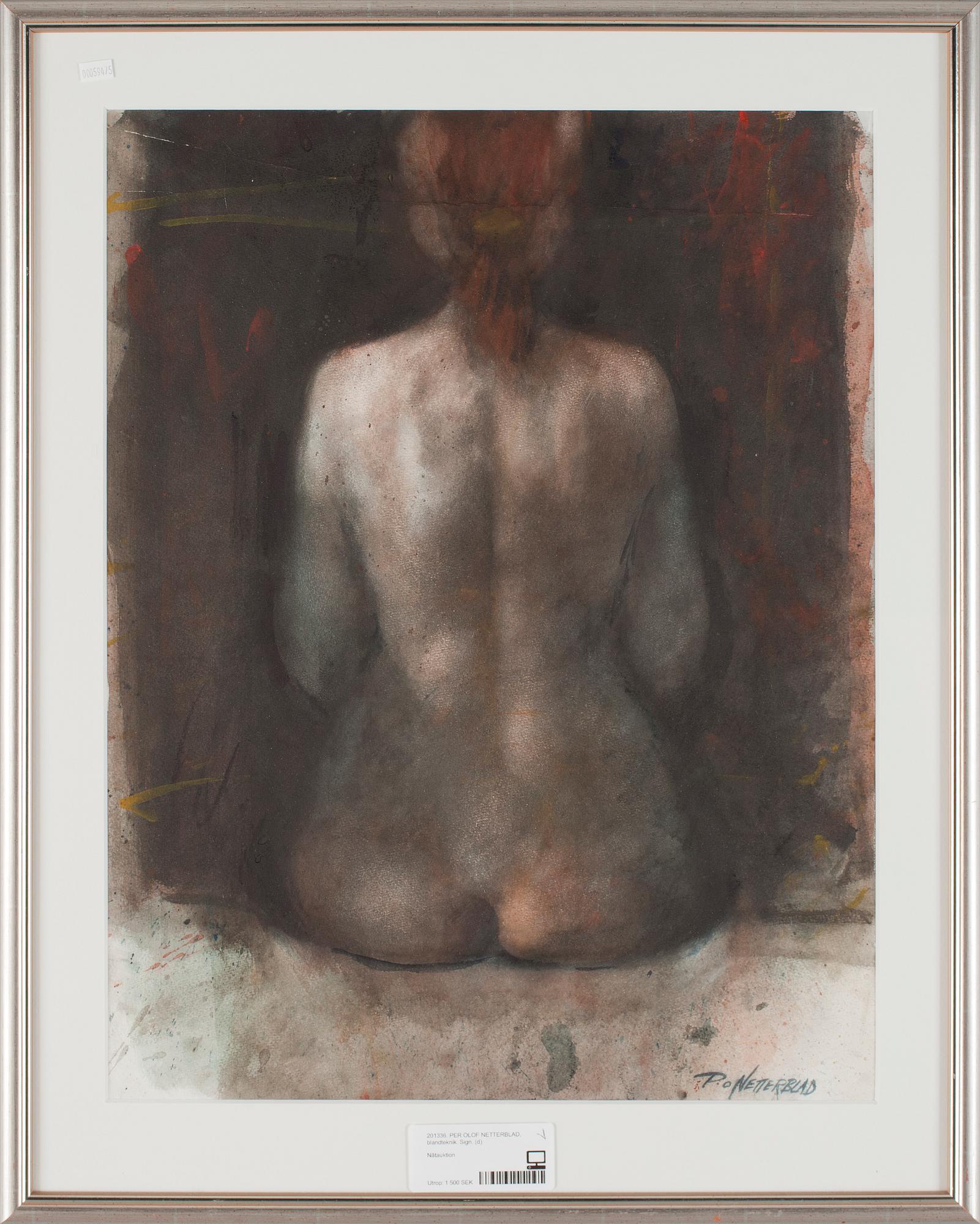 PER OLOF NETTERBLAD, blandteknik. Sign.