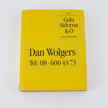 Dan Wolgers, telephone book, 1992.