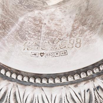 A pair of silver candlesticks, Kultateollisuus, Turku 1989.