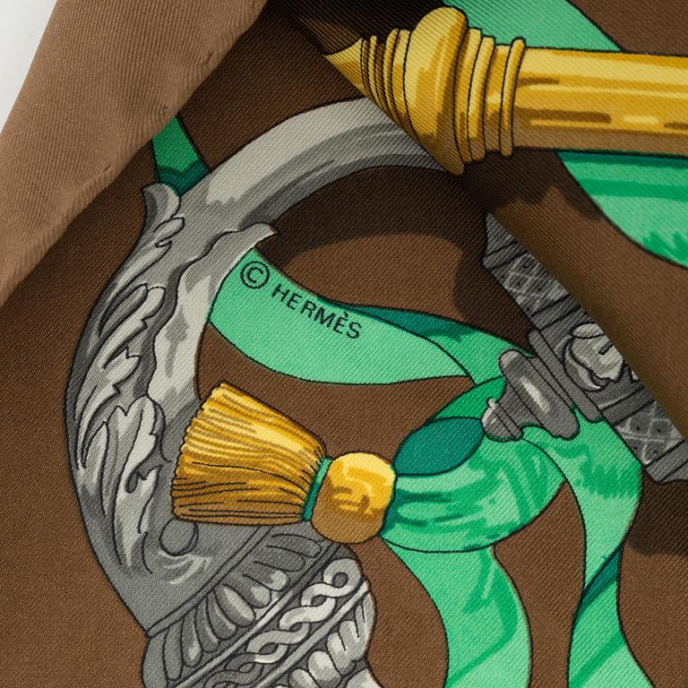 Hermès, a 'Ferronnerie' silk scarf.
