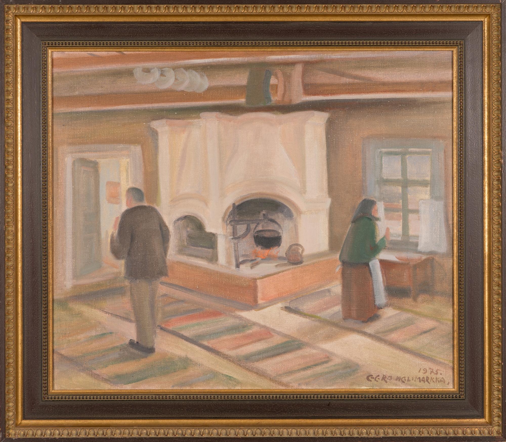 Eero Nelimarkka, oil on canvas, signed and dated 1975.