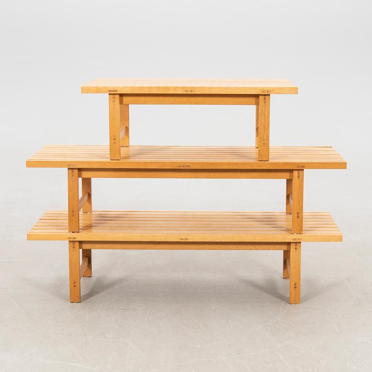 Hugo Svensson, 3 benches, Bjärnums Furniture Factory 1970s.