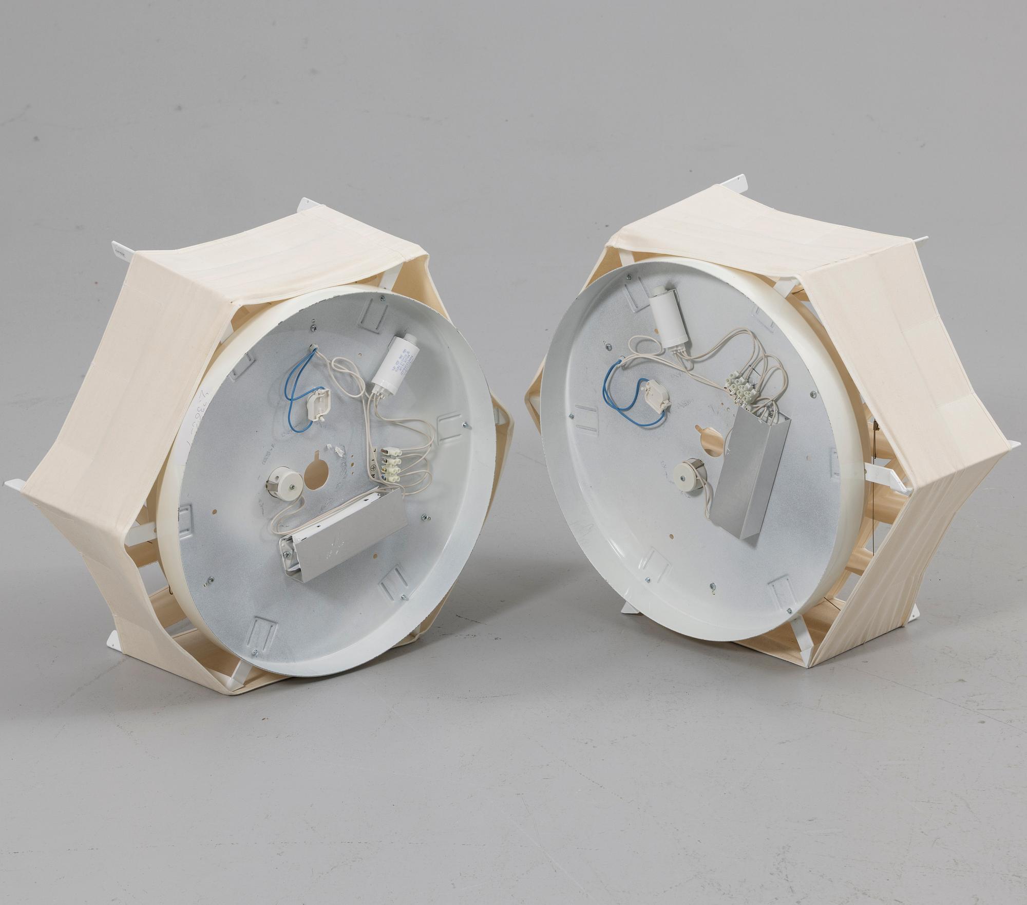 Ceiling lamps, a pair, model 2506, Atelje Lyktan, Åhus, latter half of the 20th century.