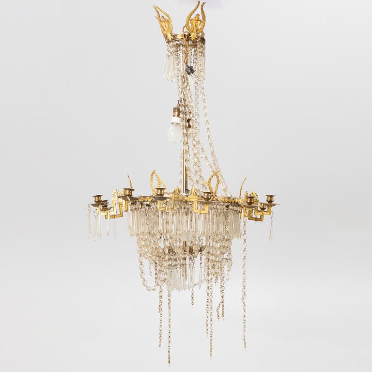 A chandelier, circa 1900.