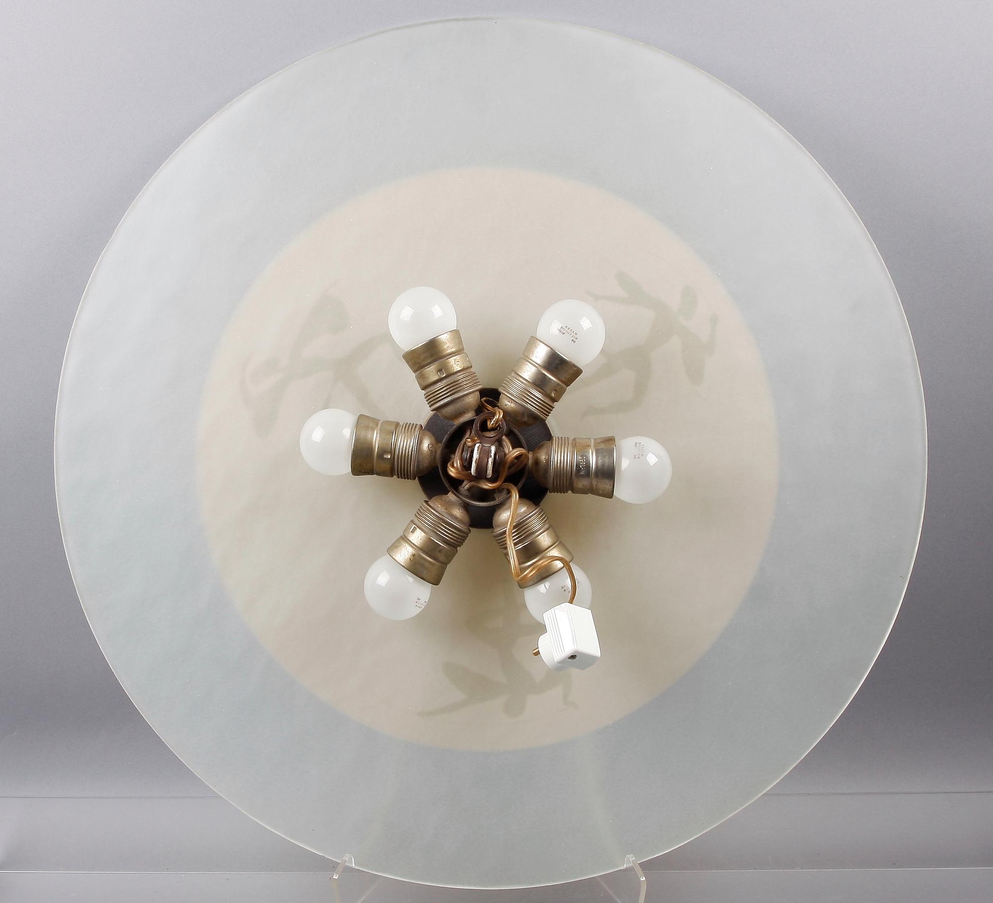 TAKPLAFOND, glas, 1920/30-tal.