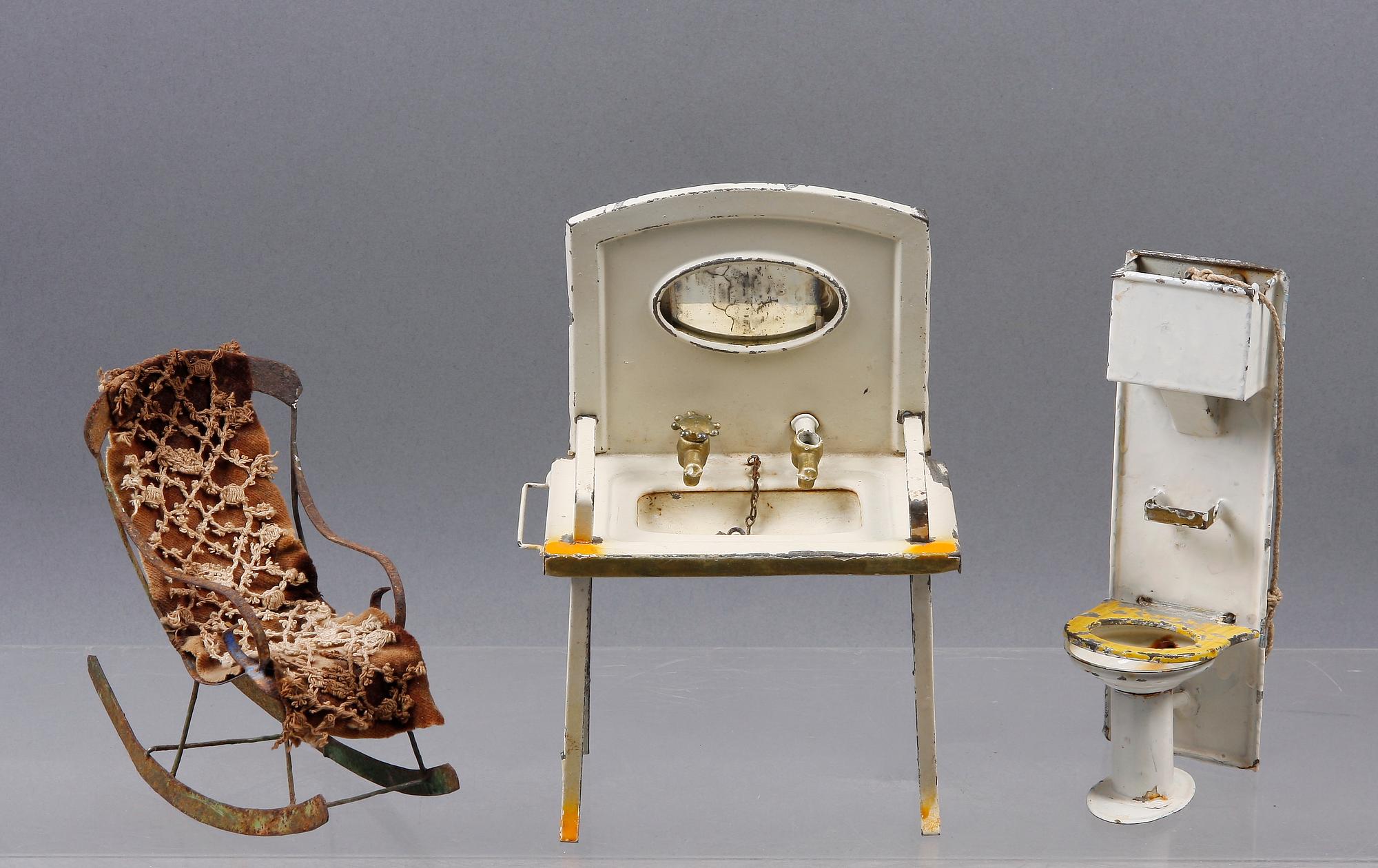 PARTI LEKSAKER, 3 delar, plåt, sekelskiftet 1900.