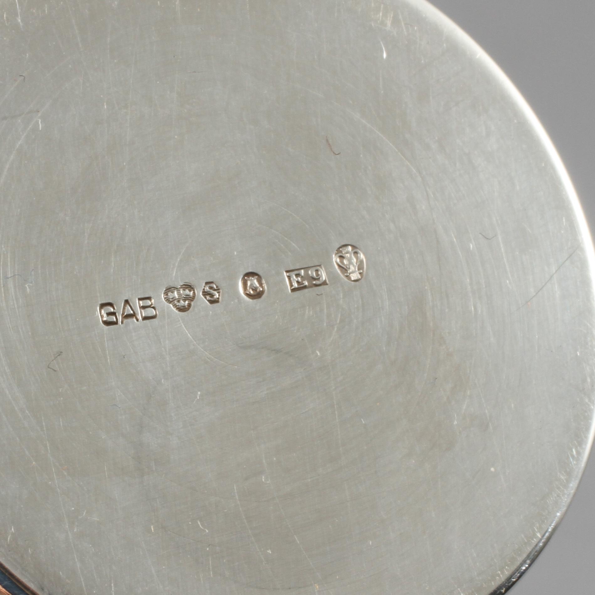 PARTI SILVER, 9 delar, Sverige samt svenska importstämplar, omkring 1900-talets mitt, vikt 457 gram.