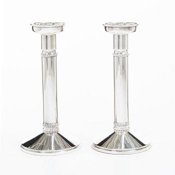 Vera Ferngren, A pair of silver candlesticks, company Guldsmedsaktiebolaget, Stockholm, Sweden 1967.