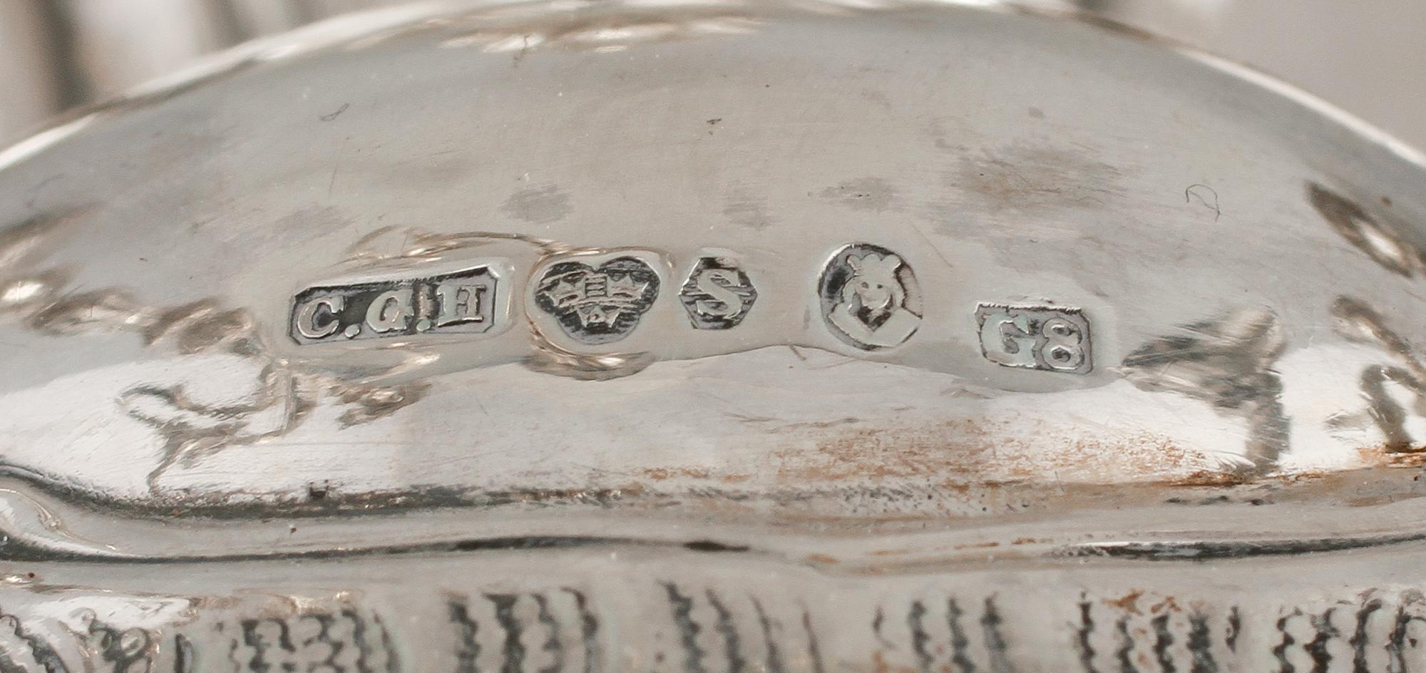 KANDELABRAR, ett par, silver, CG Hallberg, Stockholm, 1933.