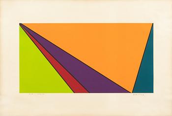 Olle Baertling, silkscreen in color, 1959-73, signed EA.