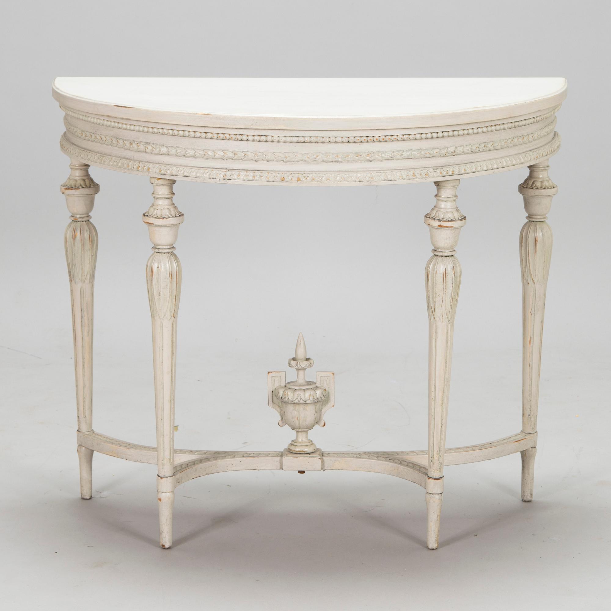A late Gustavian style console table from around 1900.