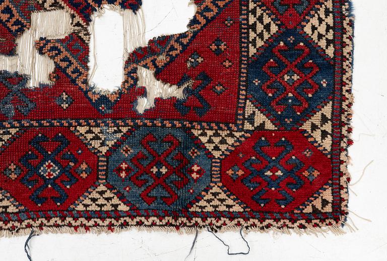 Fragment of an antique Karakecili, Bergama region, 160 x 113 cm.