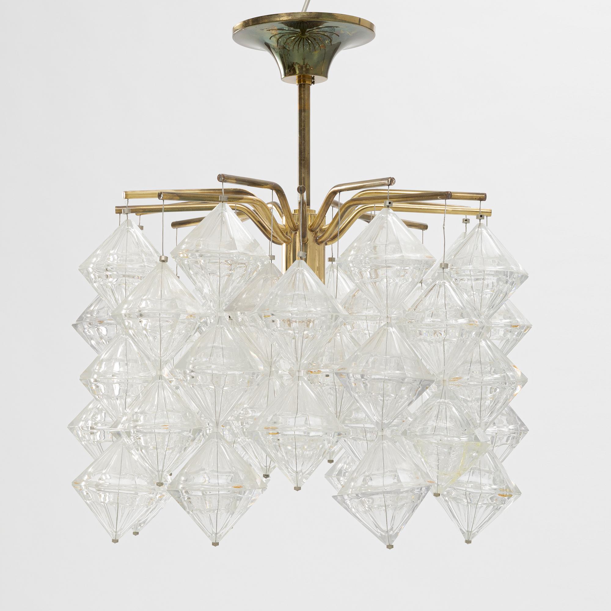 Carl Fagerlund, ceiling lamp, Sirius 2357/111, Orrefors circa 1977.
