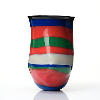 Gunnar Cyrén, a glass vase, Orrefors, Sweden, 1989.