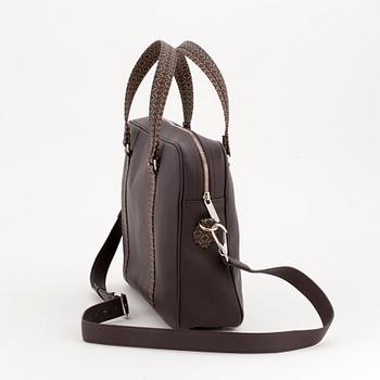 PINEL & PINEL, 2 brown calf leather bags.