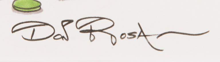 KENO DON HUGO ROSA, färgteckning, signerad.