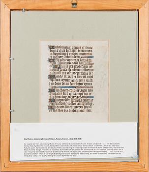 ILLUMINATED MANUSCRIPT, France/Rouen 1500-1510, from the Book of Hours.