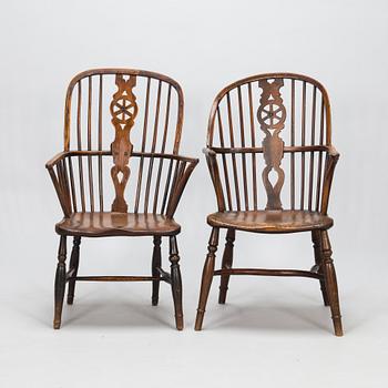 Four 'Windsor-chairs turn of 20th century.
