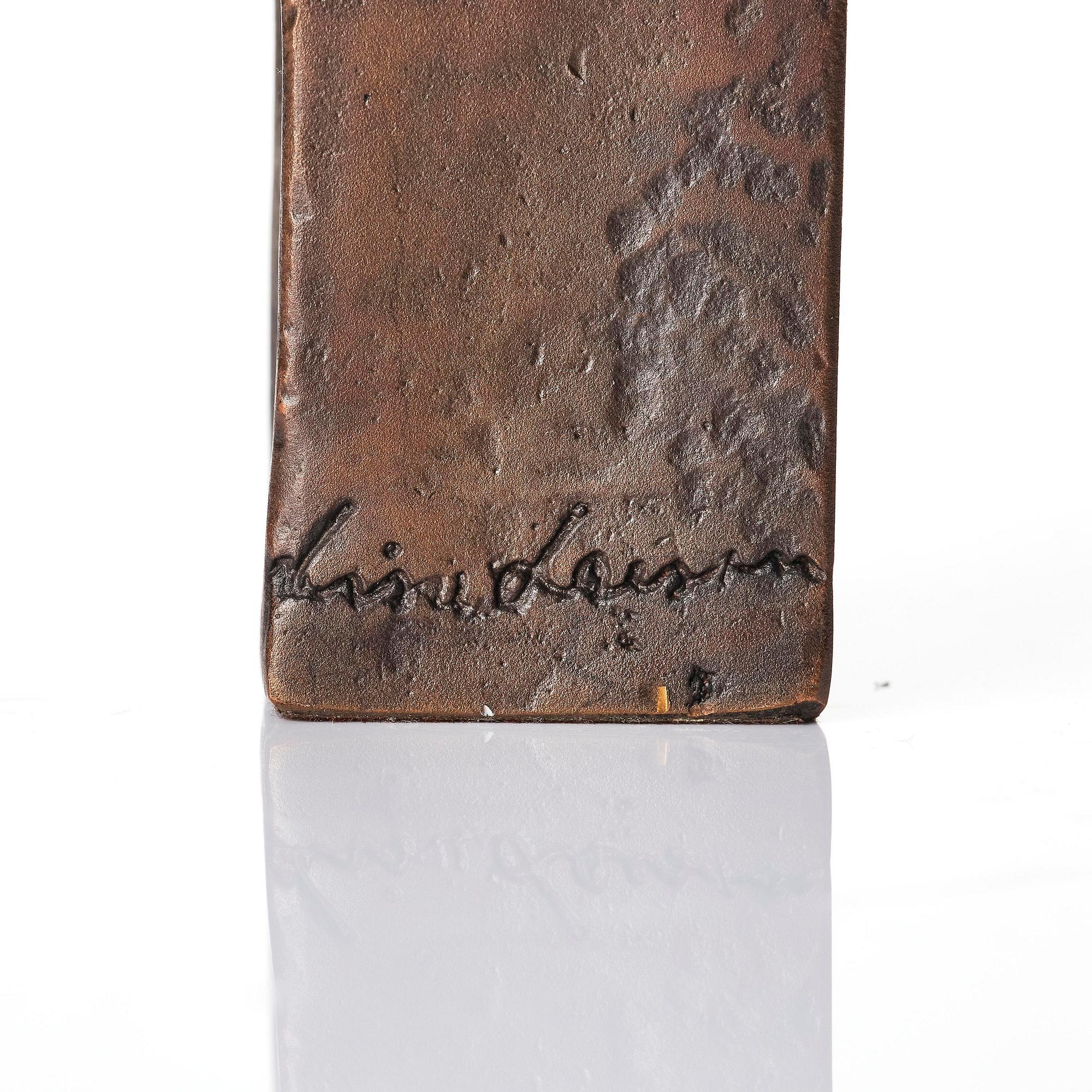 Lisa Larson, Skulptur ”Tänkaren", patinerad brons, Galleri Scandia, efter 1978, ed. 586/999.