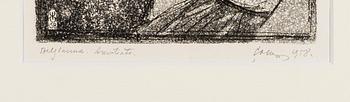 EVALD OKAS, akvatinta, signerad och daterad -58.