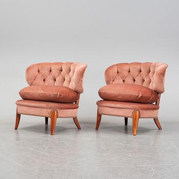 A pair of 'Schultz' lounge chairs by Otto Schulz for Jio, second half of the 20th Century.