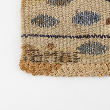 Ann-Mari Forsberg, a textile, "Blå crocus", a tapestry variant, ca 56 x 33 cm, signed AB MMF AMF.