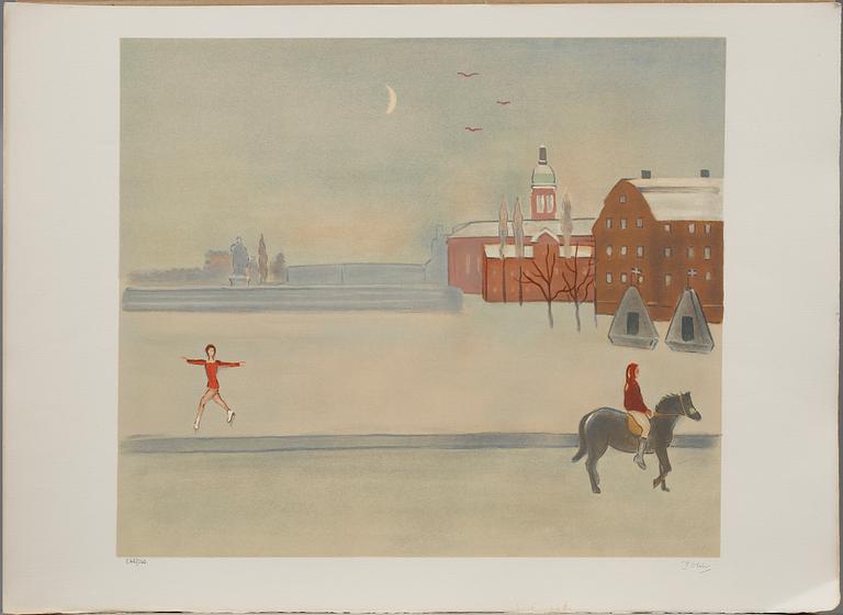 EINAR JOLIN, 10 st, litografier ur mapp AH Grafik AB Stockholm, signerade och numrerade 272/360.