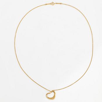 Tiffany & Co, Elsa Peretti, an 18K gold necklace, "Open Heart",.