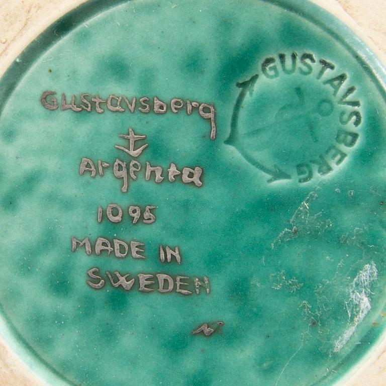 WILHELM KÅGE, skålar 2 st samt vas, Gustavsberg 1900-talets andra hälft.