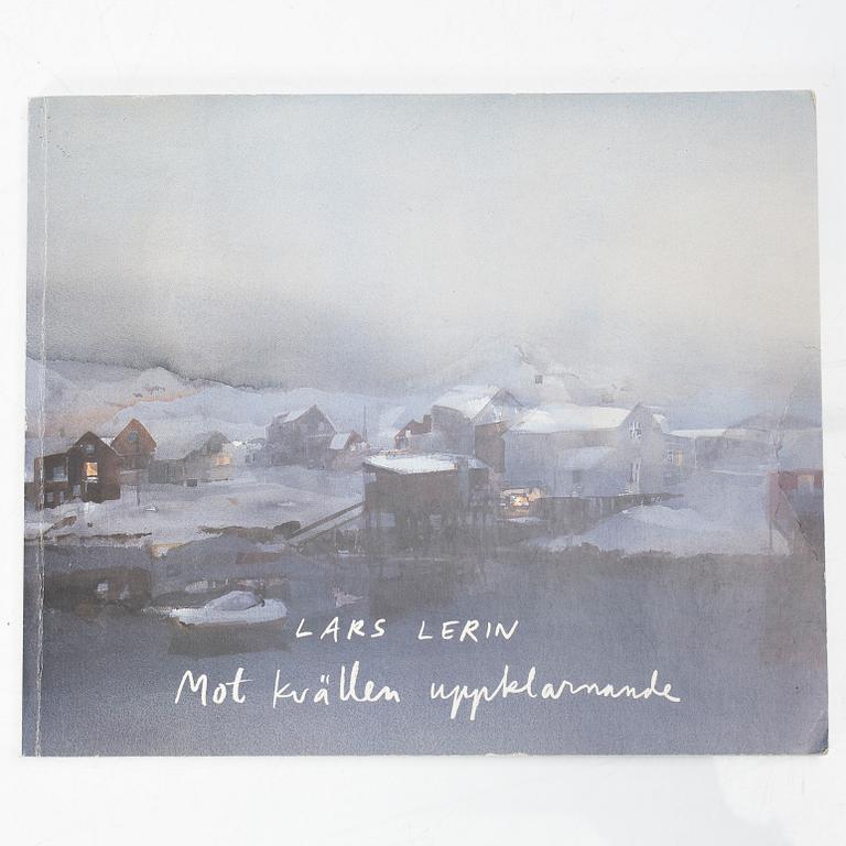 Lars Lerin, a collection of 76 books, of which four with signature and dedication from the author.