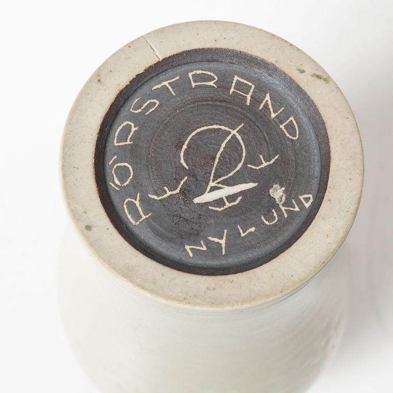 Gunnar Nylund, vaser, 3 st och skål, stengods, Rörstrand.