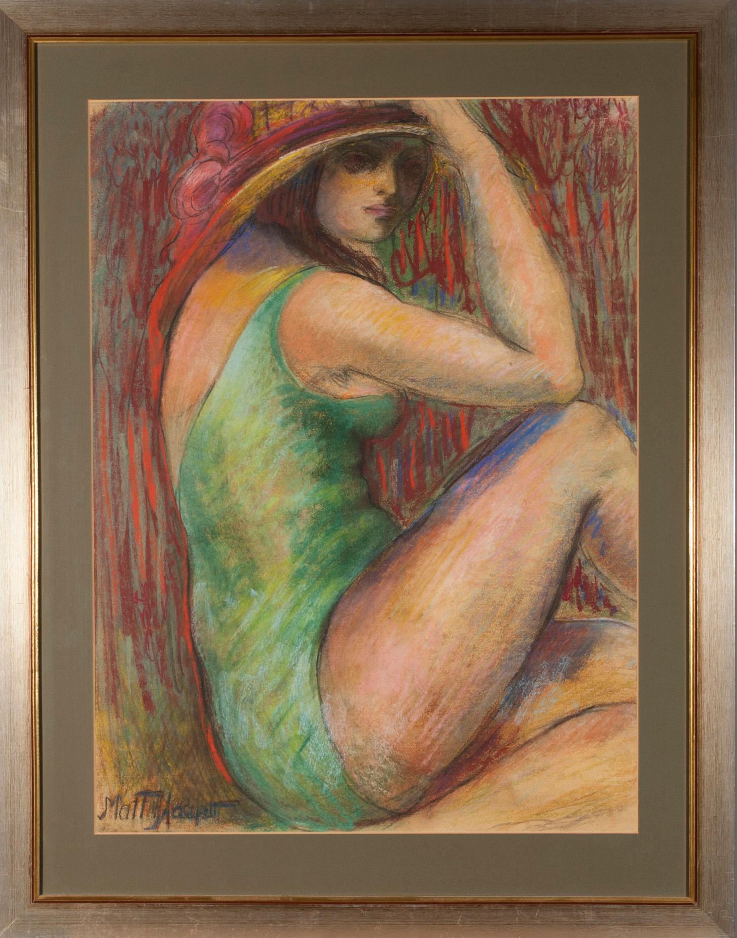 MATTI HAUPT, pastell, signerad, 1900-talets senare hälft.
