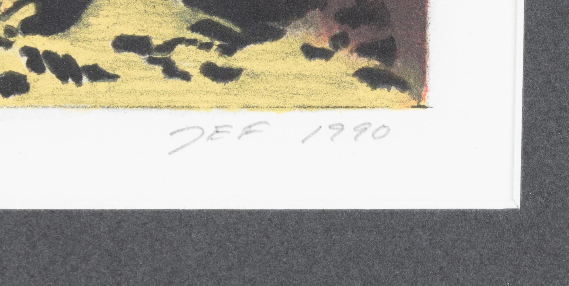 John-E Franzén, a lithograph in colours, 1990. signed 272/360.