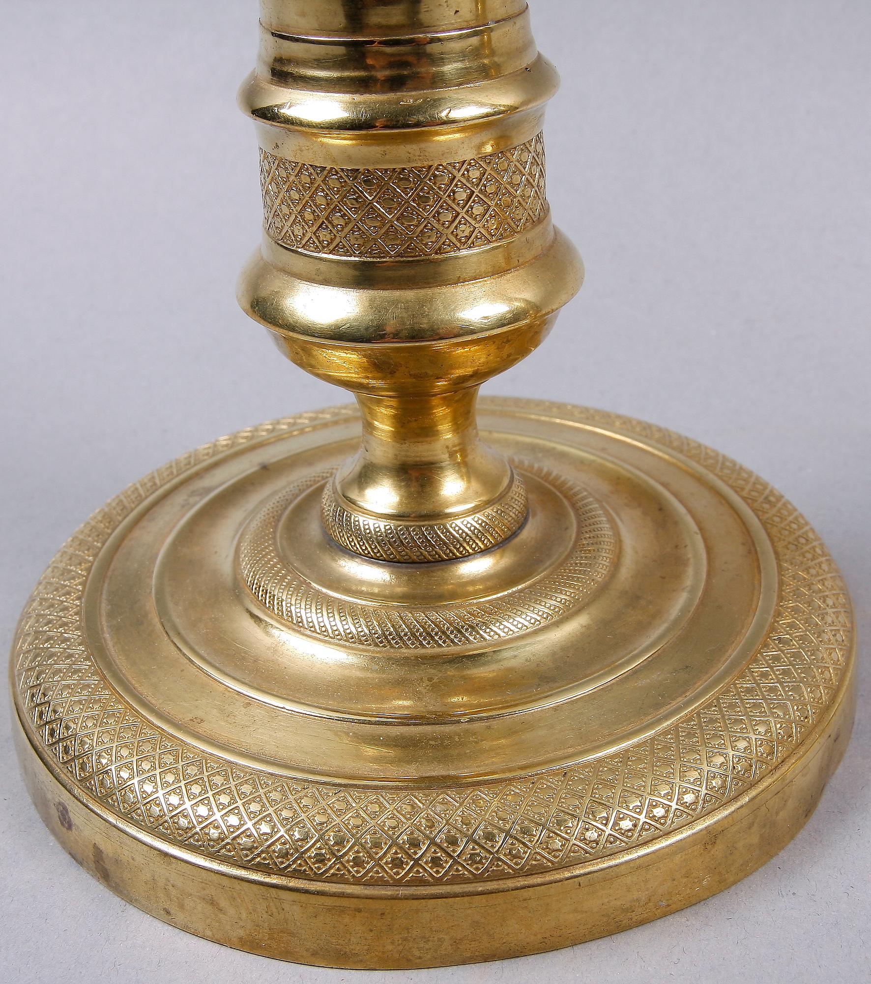 LJUSSTAKAR, ett par, senempire, 1800-talets första hälft.