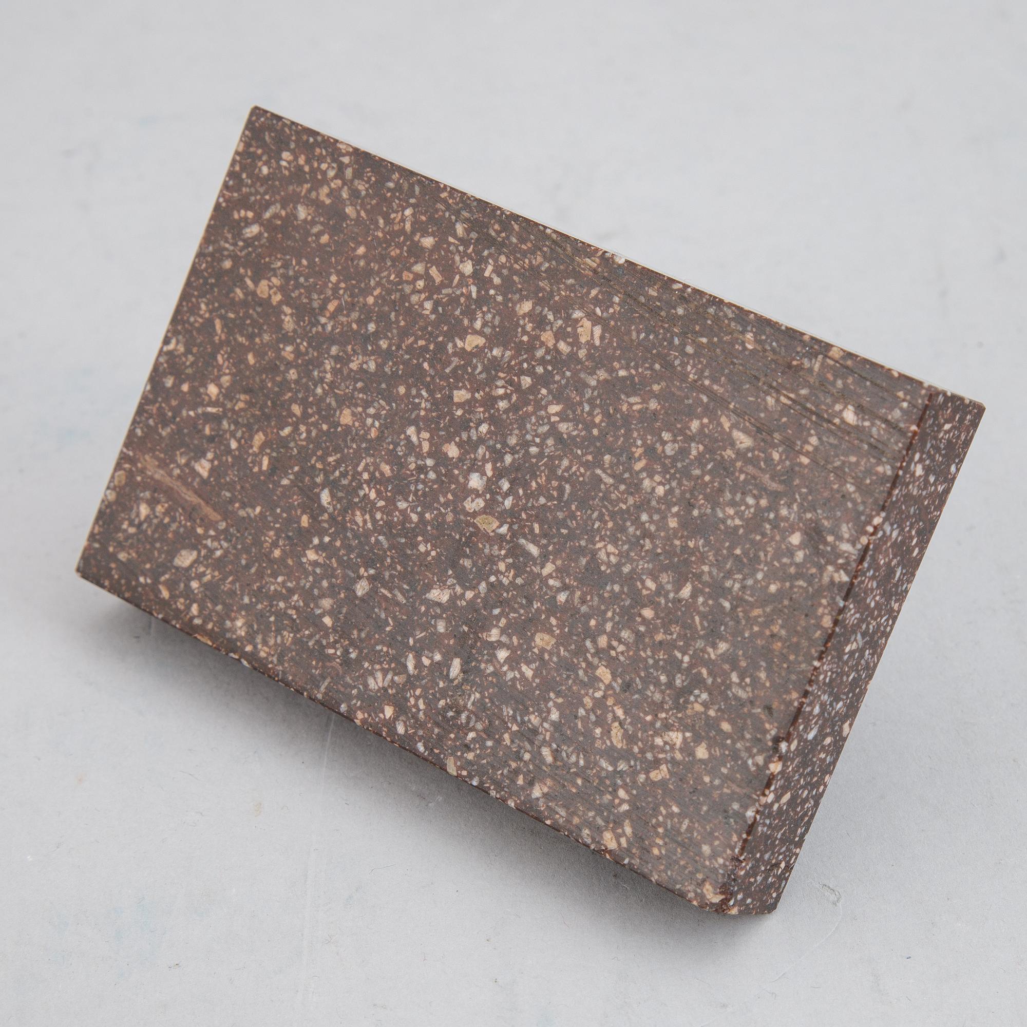 porphyry and marble paper weight.