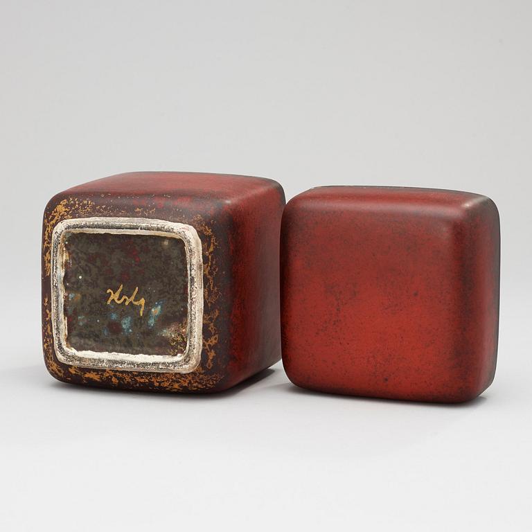 Hans Hedberg, A Hans Hedberg faience box, Biot, France.