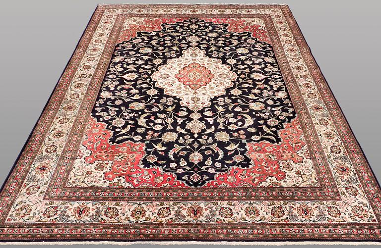 A CARPET, Figural silk Qum, signerad, 300 x 196 cm.