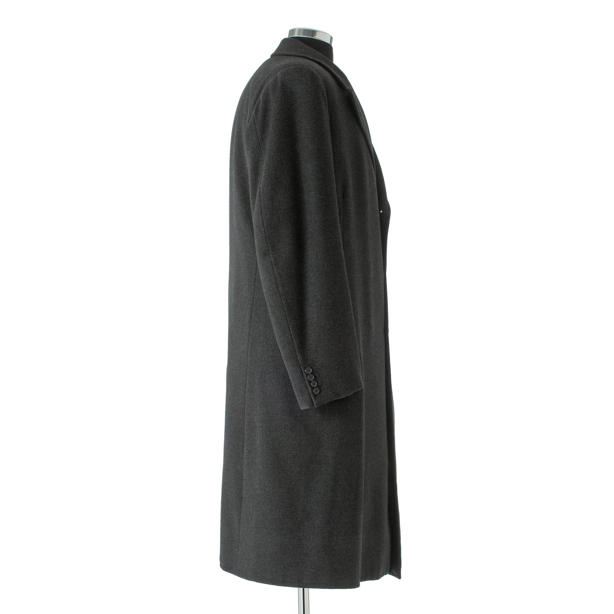 A.W. BAUER, a grey merino wool overcoat.