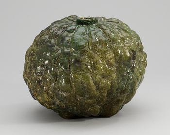 A Hans Hedberg faience pumpkin, Biot, France.