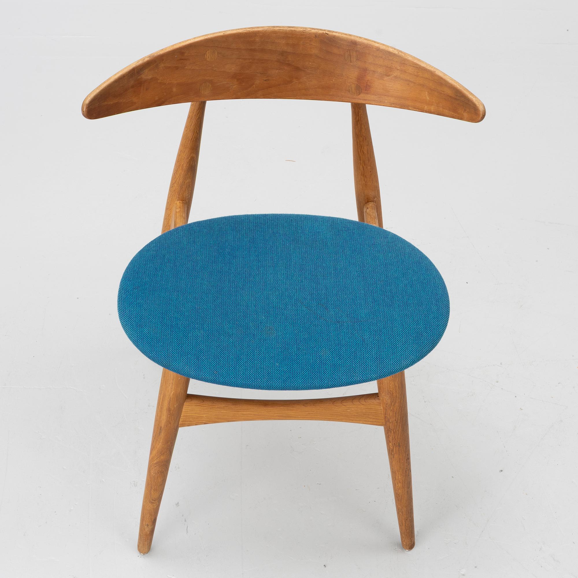 Hans J. Wegner, stolar 4 st, modellnr CH 30, Carl Hansen & Son, Danmark.