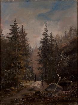 Alexis Ankarcrona, olja på pannå, signerad.