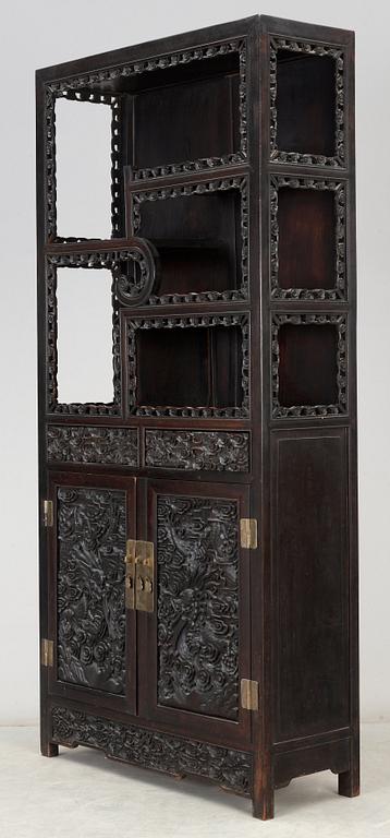 A Chinese hardwood cabinet, early 20th Century.
