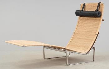 A Poul Kjaerholm 'PK-24' steel and rattan 'Hammock chair', Fritz Hansen, Denmark.